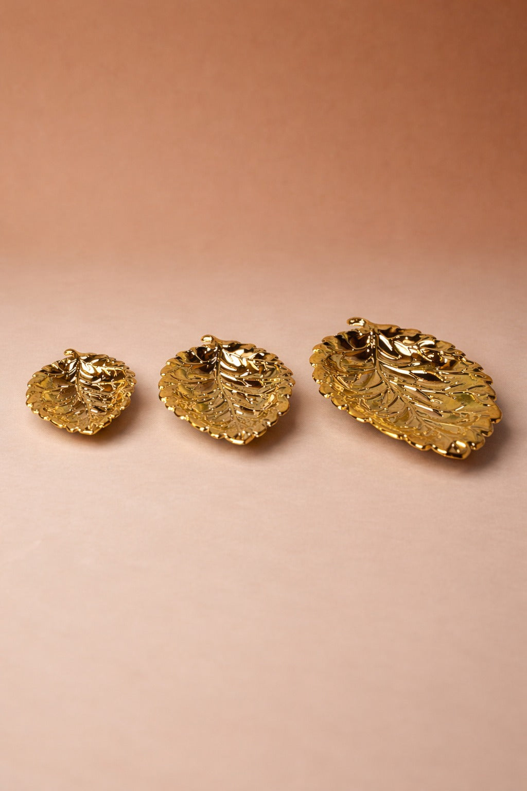 Golden Leaf Luxe Decorative Serving Tray