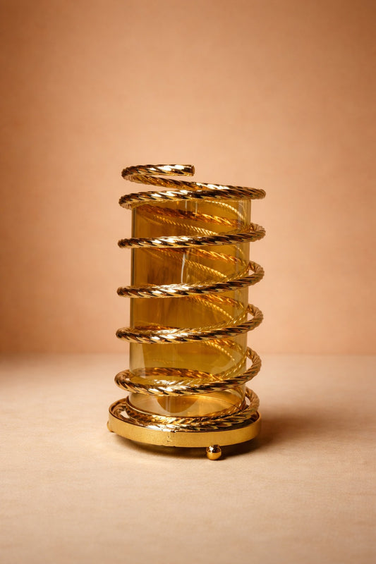 Golden Spiral Candle Holder