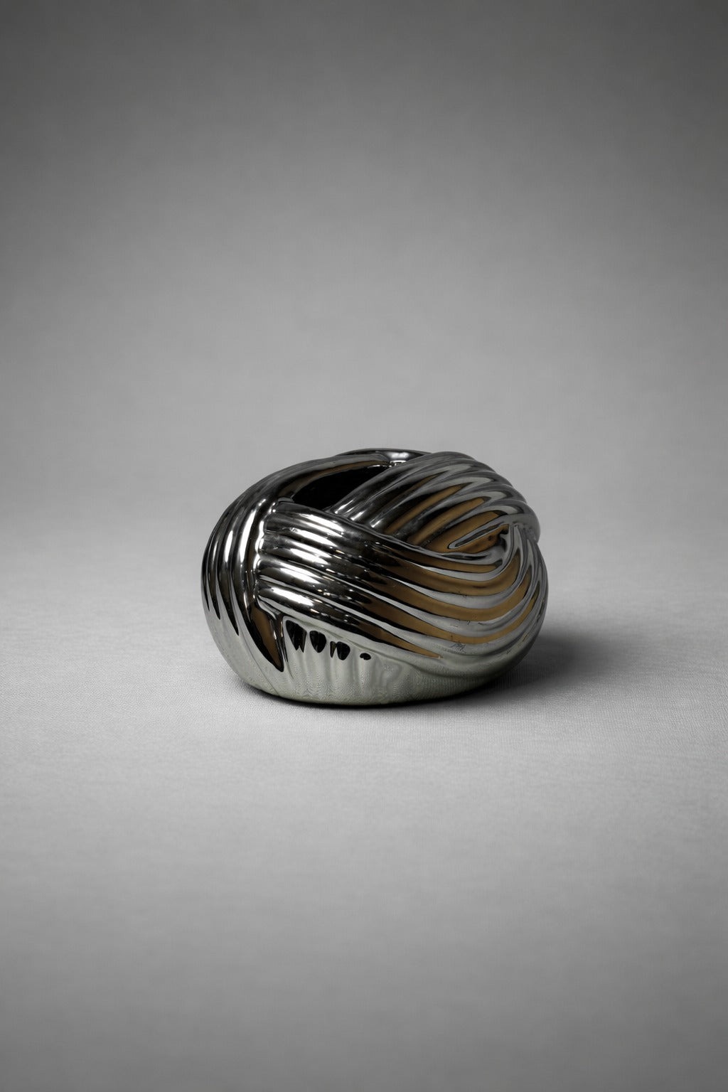 Chrome Sphere Tissue Box