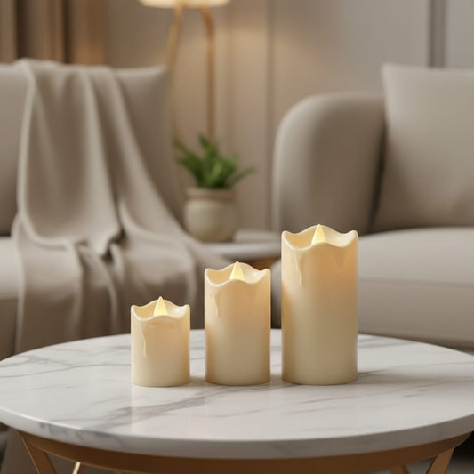 Led Candle Lights (Set of 3)