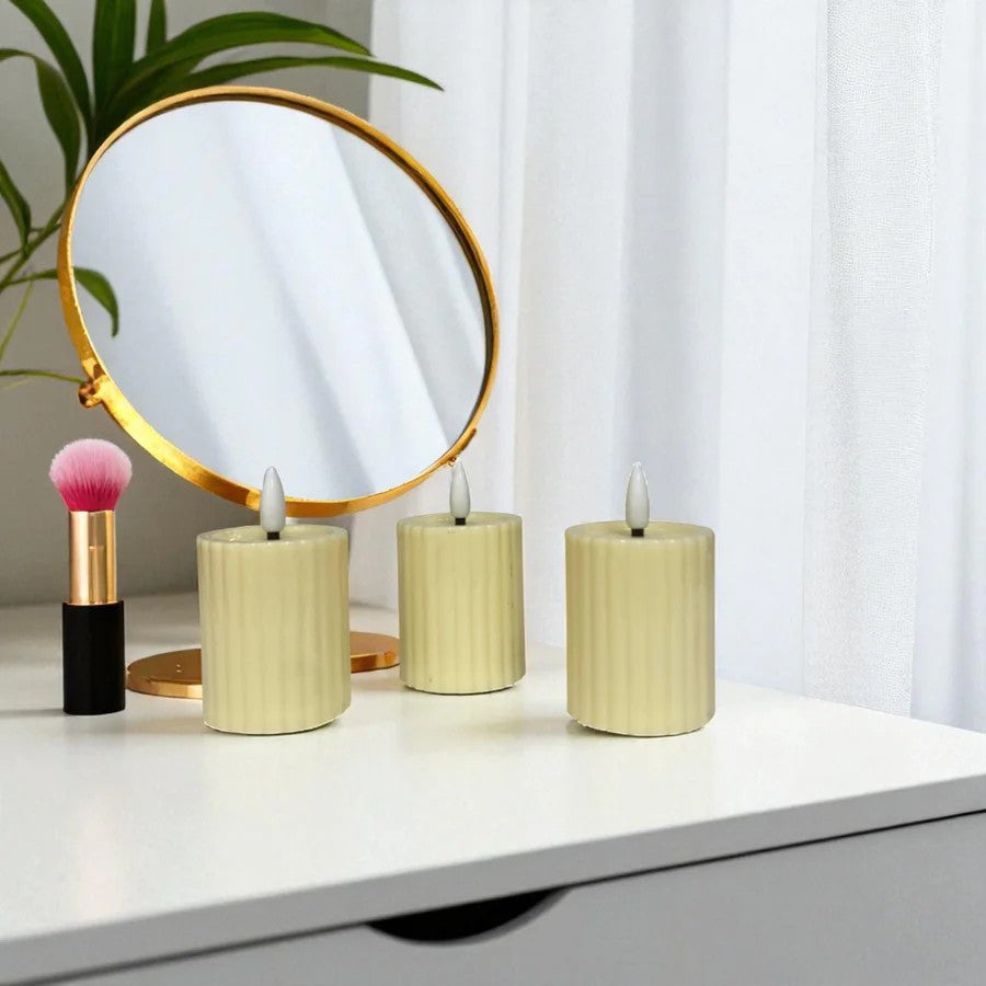 Ribbed Flameless LED Candles