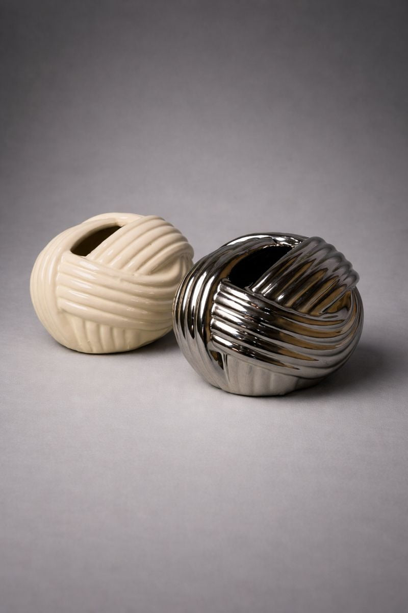 Chrome Sphere Tissue Box