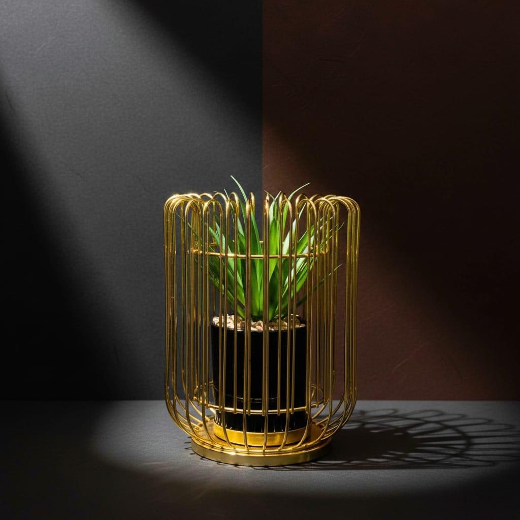 SET OF 2 GLIDED GARDEN PLANTERS