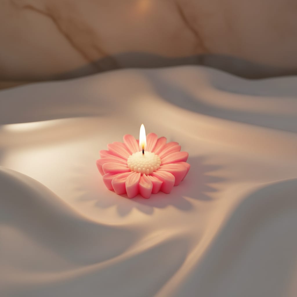 Daisy Flower Shape Candles